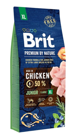 Hrana uscata pentru caini juniori talie foarte mare - BRIT Premium by Nature Junior XL 15kg