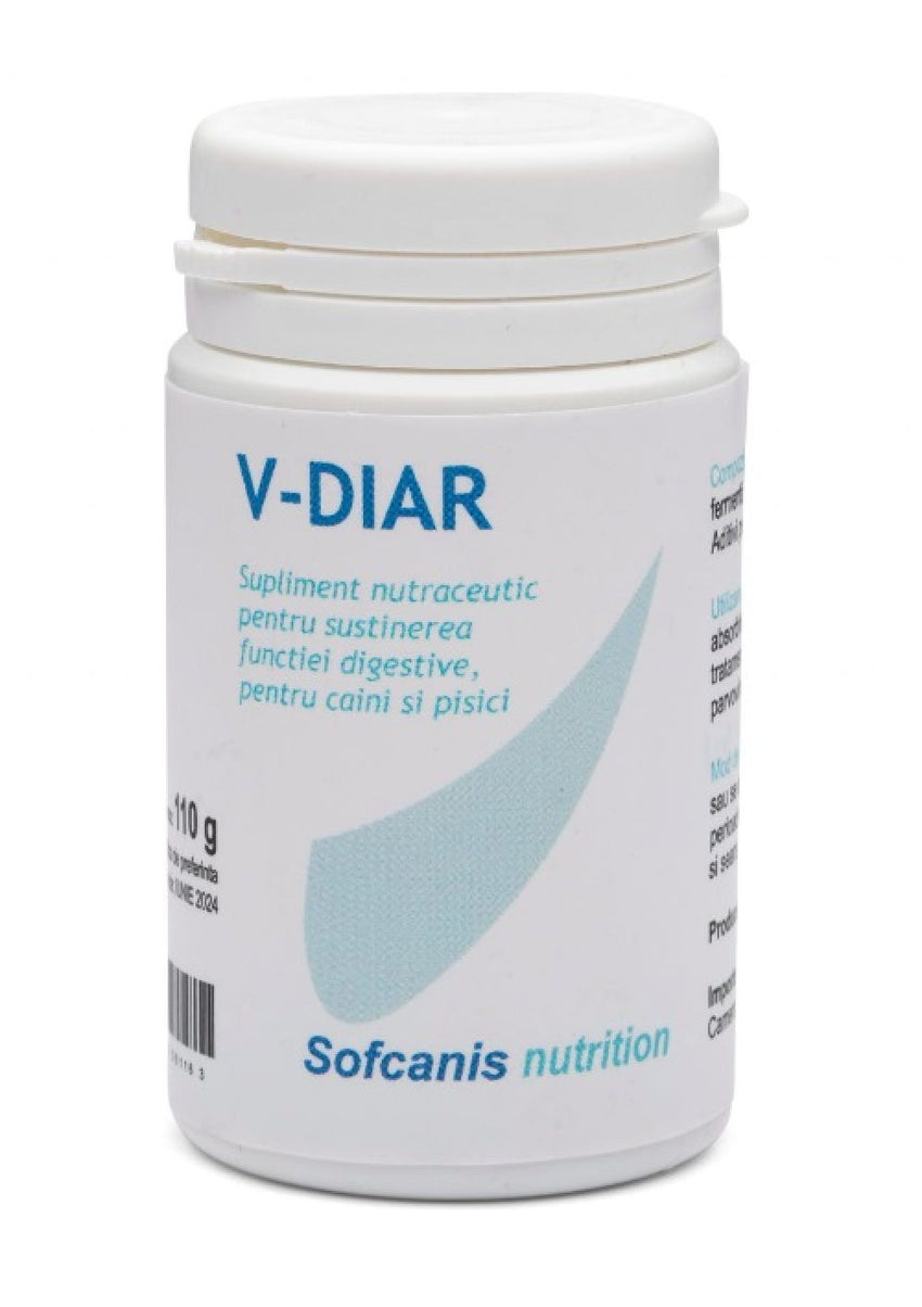Supliment digestiv antidiareic pentru caini si pisici Sofcanis V-Diar, 30 capsule, Laboratoires Moureau
