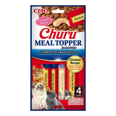 Topping cremos pentru hrana pisicilor, cu pui - CHURU Cat Meal Topper Chicken Recipe