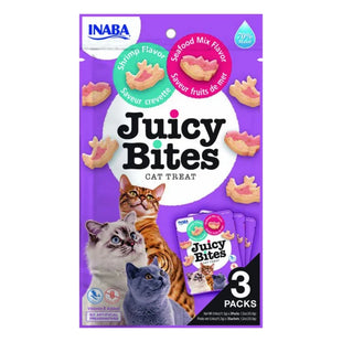 Recompense moi pentru pisici cu creveti si mix de fructe de mare Churu Cat Juicy Bites, Inaba