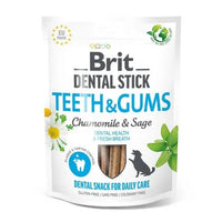 Batonase dentare functionale pentru caini, cu musetel si salvie - BRIT Dental Stick Teeth & Gums with Cham & Sage