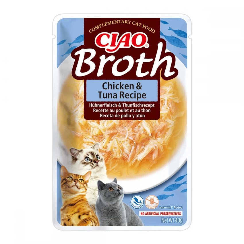 Supa (broth) pentru pisici cu pui si ton Ciao Churu Cat, Inaba