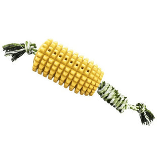 Jucarie de ros pentru caini, SHAW®, tip porumb, imbunatatirea dentitiei, rezistenta, galben