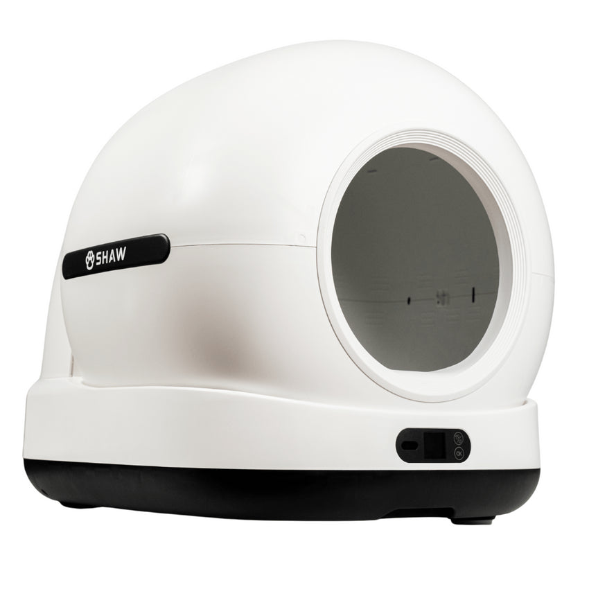 RESIGILAT - Litiera automata smart SHAW® Ultra pentru pisici, auto-curatare, sterilizare UV, odorizant, aplicatie mobila, negru
