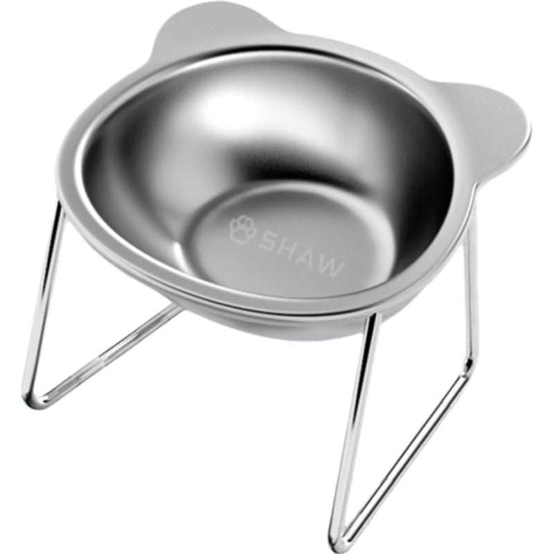 Bol din Inox cu suport ergonomic SHAW pentru Pisici si Caini