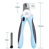 Cleste de unghii SHAW pentru caini si pisici cu protectie, albastru