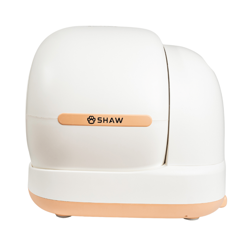 RESIGILAT - Litiera automata smart SHAW® Ultra pentru pisici, auto-curatare, sterilizare UV, odorizant, aplicatie mobila, bej