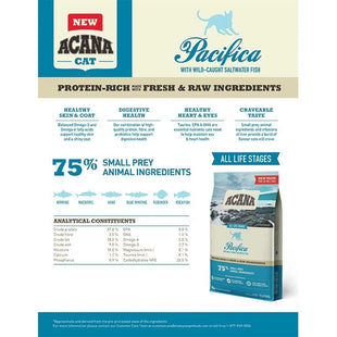 Hrana uscata premium fara cereale pentru pisici, cu peste oceanic, digestie usoara - ACANA Cat Pacifica