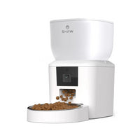 Hranitor automat smart SHAW® pentru caini si pisici cu camera reglabila, aplicatie mobila, 4L, programare hranire
