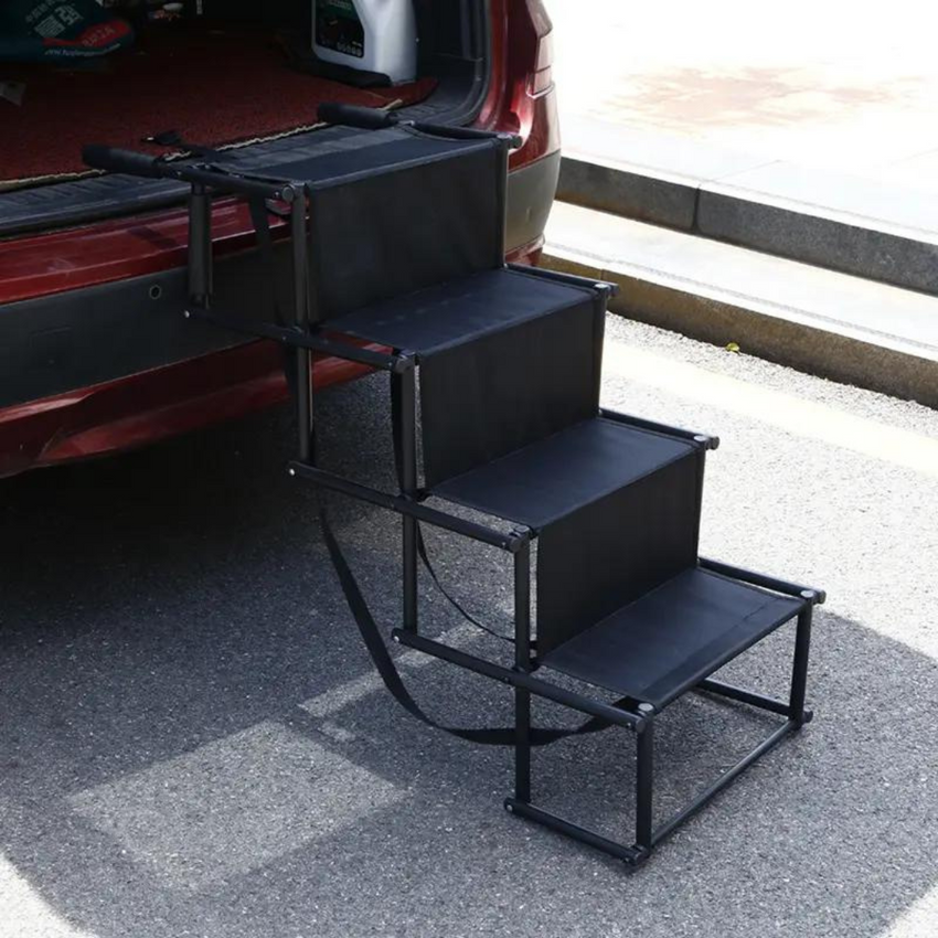 Scara pentru caini SHAW®, negru, 4 trepte, pliabila