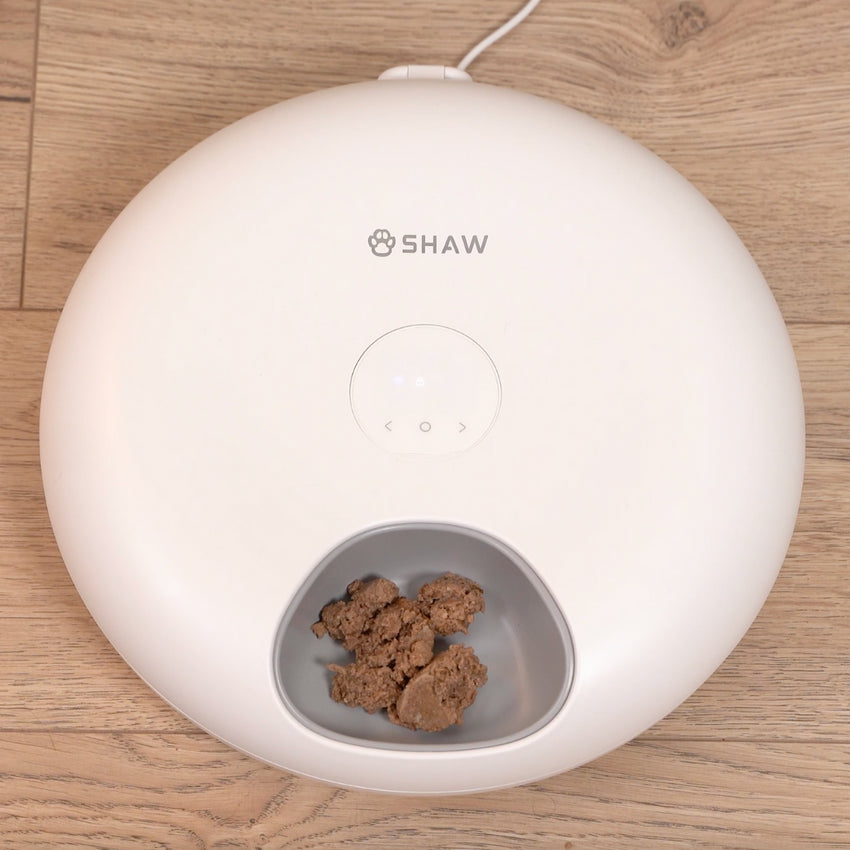 Hranitor smart SHAW® pentru caini si pisici cu 6 portii de hrana umeda sau uscata, Aplicatie mobila