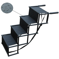 Scara pentru caini SHAW®, negru, 4 trepte, pliabila