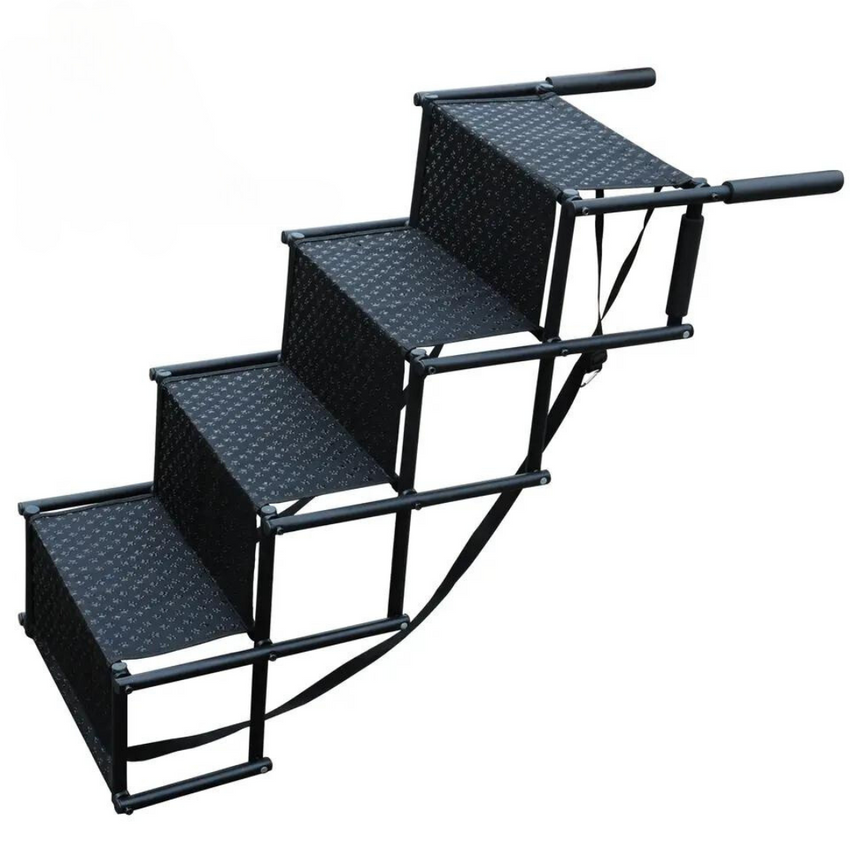 Scara pentru caini SHAW®, negru, 4 trepte, pliabila