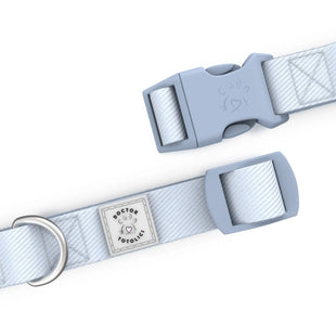 Zgardă Quick Release din policoton ultra-ușoară Doctor Totolici, culoare Baby Blue - Mărime zgardă: XL (41 - 66 cm)