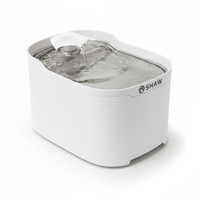 Fantana automata de apa SHAW Fresh pentru caini si pisici, tava din inox, capacitate 2.5L, pompa silentioasa, apa filtrata continuu