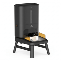 Hranitor automat smart SHAW® Titan PRO pentru caini, aplicatie mobila, camera video, 15L, programare hranire, negru