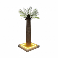 Stalp tip Palmier cu sisal de zgariat pentru pisici, lumina LED, MDF, stabil, inaltime 92 cm