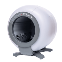 Litiera automata smart SHAW® LUNA pentru pisici, auto-curatare, izolare mirosuri, aplicatie mobila, 9L