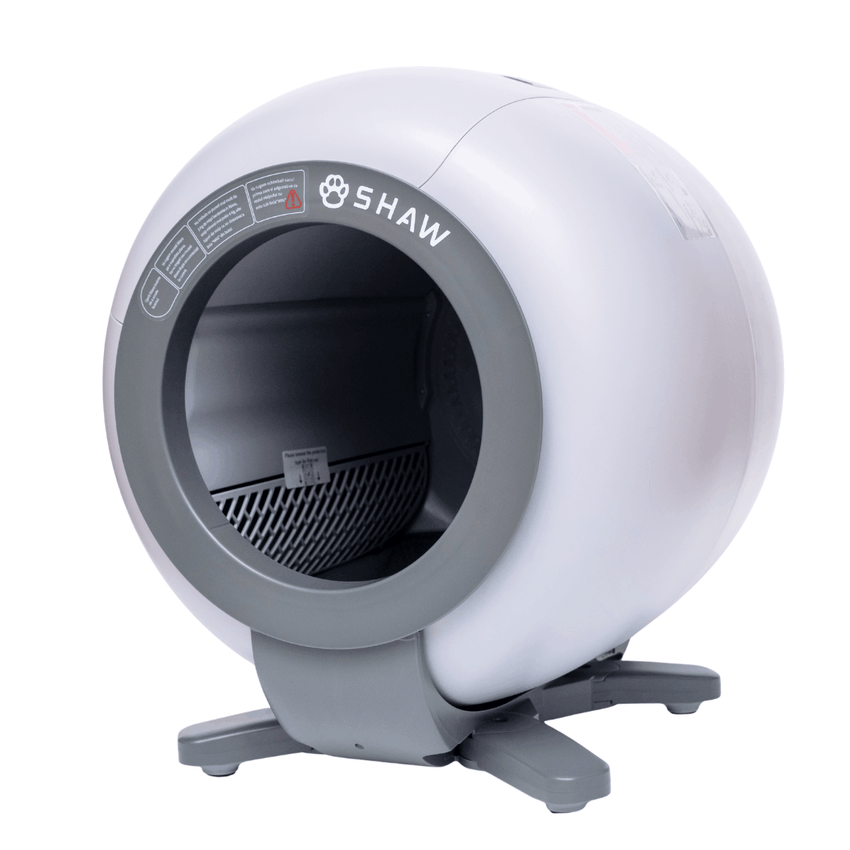 Litiera automata smart SHAW® LUNA pentru pisici, auto-curatare, izolare mirosuri, aplicatie mobila, 9L