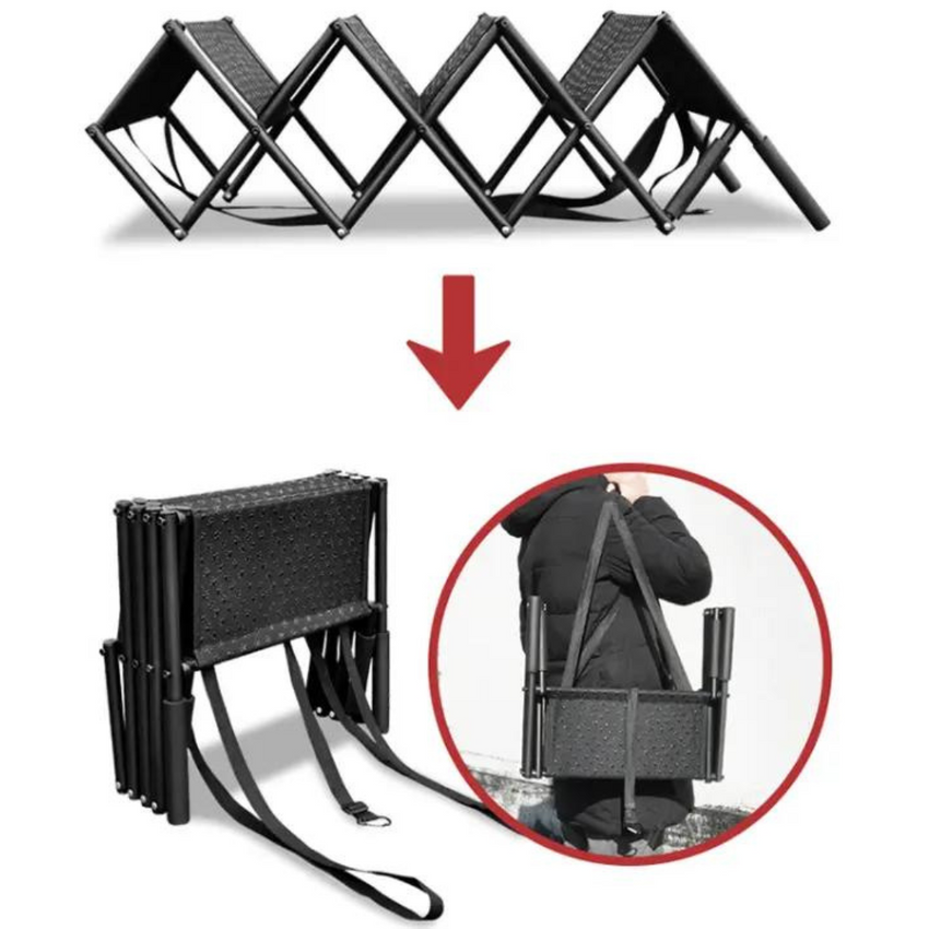 Scara pentru caini SHAW®, negru, 4 trepte, pliabila