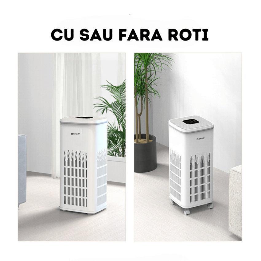 Purificator de aer SHAW®, tehnologie UV, aplicatie mobila, eficient impotriva parului de animale si a mirosurilor neplacute