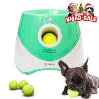 Aruncator automat de mingi tip lansator pentru caini, SHAW, incarcare USB, senzor miscare, 3 mingi incluse