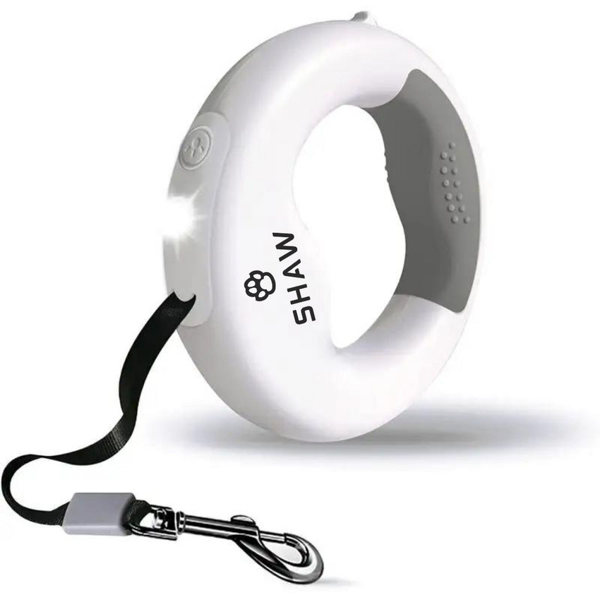 Lesa retractabila cu LED, SHAW®, cu suport si o rola saci gunoi, 3 m