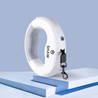 Lesa retractabila cu LED, SHAW®, cu suport si o rola saci gunoi, 3 m