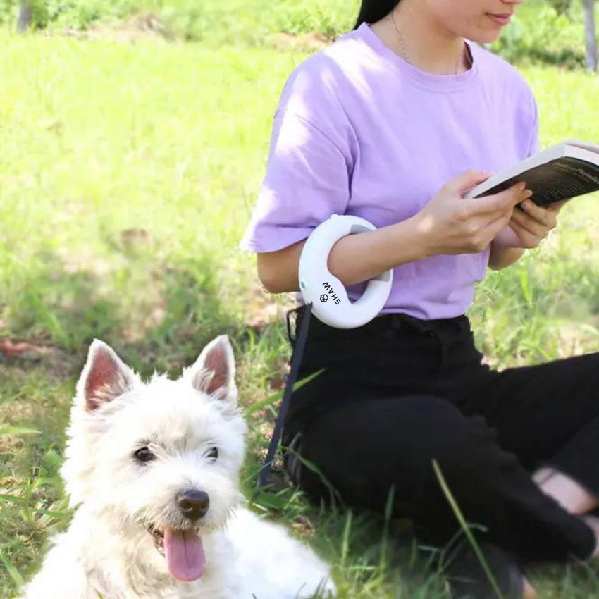 Lesa retractabila cu LED, SHAW®, cu suport si o rola saci gunoi, 3 m