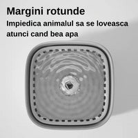 Fantana dispenser de apa SHAW® pentru pisici, Capacitate 3L, Alb-Gri