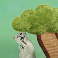 Patut cu copacel de ascutit ghearele pentru pisici, SHAW®, plic iarba pisicii