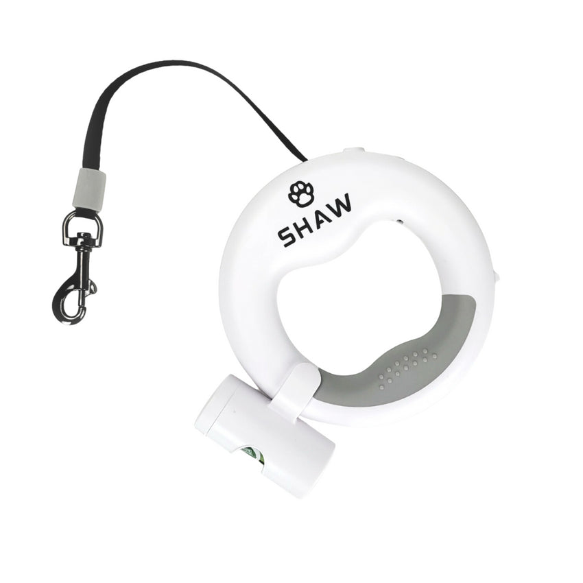 Lesa retractabila cu LED, SHAW®, cu suport si o rola saci gunoi, 3 m