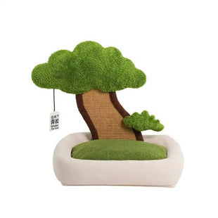 Patut cu copacel de ascutit ghearele pentru pisici, SHAW®, plic iarba pisicii