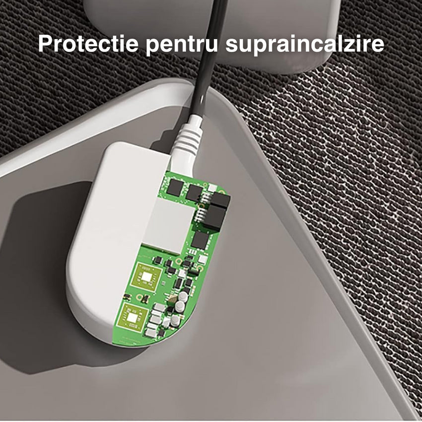 Casuta pufoasa pentru caini si pisici cu 9 trepte de incalzire si telecomanda