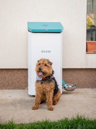 Hranitor automat smart SHAW® pentru caini talie mare, Capacitate 17kg, Programare hrana, Aplicatie mobila, 1 bol