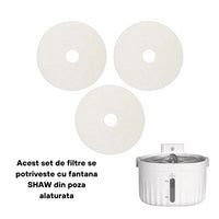 Set 3 filtre pentru fantana SHAW® cu baterie si senzor miscare, utilizare timp de 6 - 12 luni