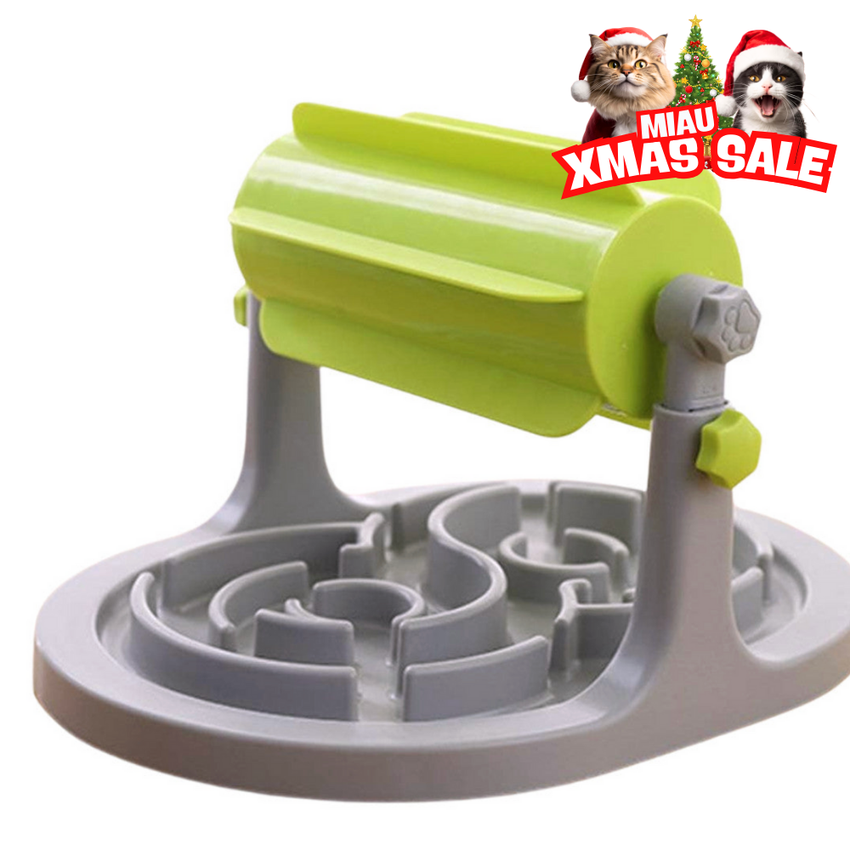 Jucarie Interactiva pentru Caini si Pisici SHAW tip Hranitor cu Rulare, Hranire Lenta si Stimulare Mentala