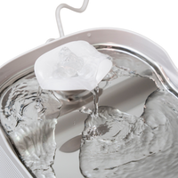 Fantana automata de apa SHAW Fresh pentru caini si pisici, tava din inox, capacitate 2.5L, pompa silentioasa, apa filtrata continuu
