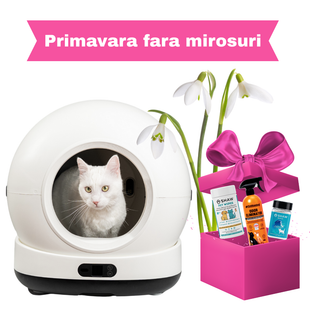 Pachet Litiera automata SHAW Ultra VIEW negru, Primavara fara mirosuri