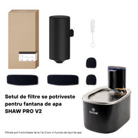 Super filtru pentru fantana de apa SHAW® PRO V2 cu baterie si senzor