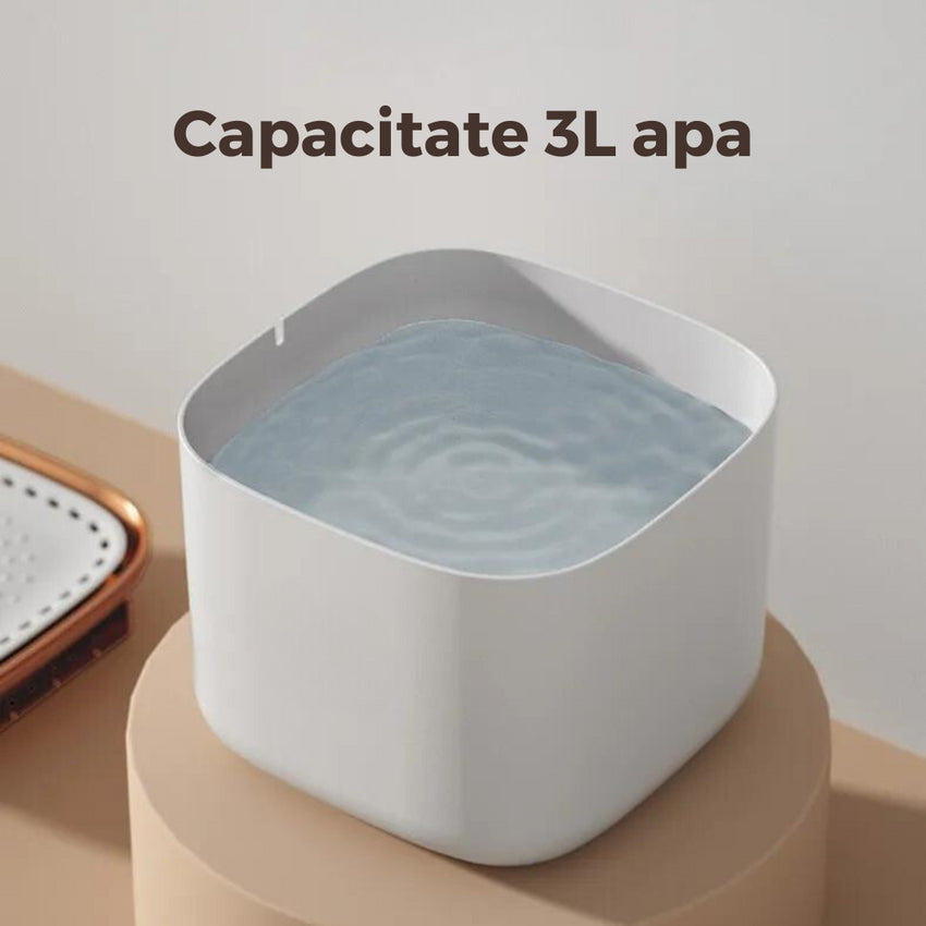 Fantana dispenser de apa SHAW® Capacitate 3L, pentru pisici si caini