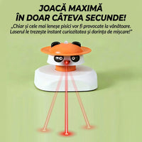 Jucarie de vanatoare pentru pisici cu pana SHAW, urmarire prada, mod rotire