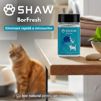 Parfumant si neutralizator de miros pentru litiera pisicii, SHAW Borfresh, cu bor natural