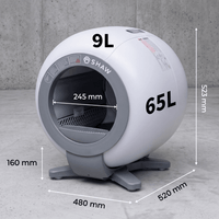 Litiera automata smart SHAW® LUNA pentru pisici, auto-curatare, izolare mirosuri, aplicatie mobila, 9L