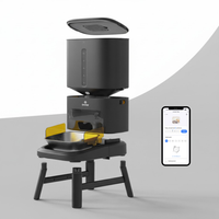 Hranitor automat smart SHAW® Titan pentru caini, aplicatie mobila, 15L, programare hranire, negru