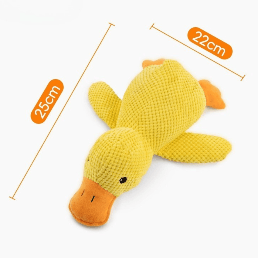 Jucarie tip rata pentru caini, SHAW, material textil, galben
