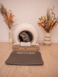 Litiera automata smart SHAW® Plus, pentru pisici, auto-curatare, eliminare mirosuri, aplicatie mobila, 9L