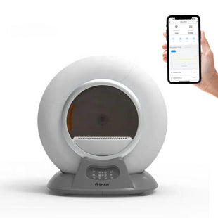 RESIGILAT - Litiera automata smart SHAW® V2 pentru pisici, auto-curatare, sterilizare, aplicatie mobila, 9L