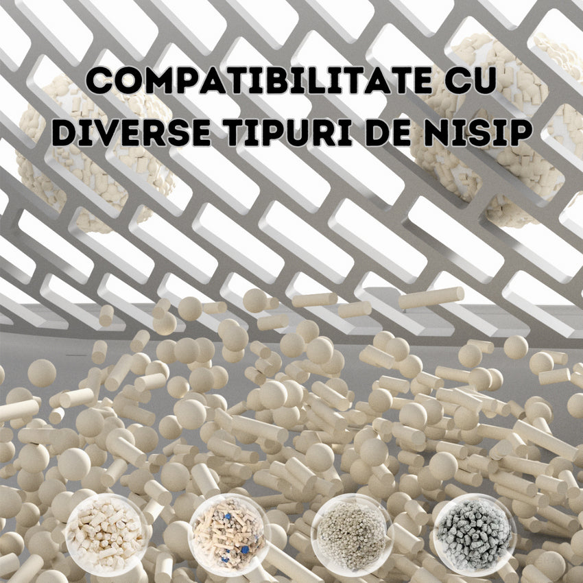 RESIGILAT - Litiera automata smart SHAW® V3 pentru pisici, auto-curatare, eliminare mirosuri prin ionizare, aplicatie mobila, 9L