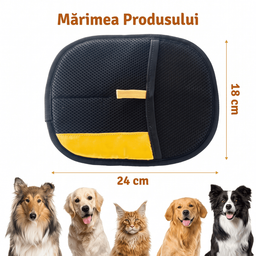 Manusa pentru Indepartarea Parului de Caini si Pisici SHAW, Curatare Canapele, Fotolii, Haine si Textile, negru